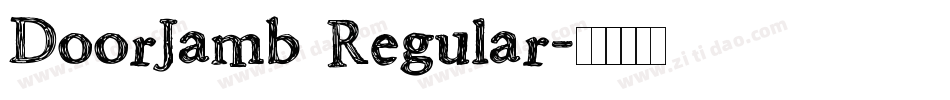 DoorJamb Regular字体转换